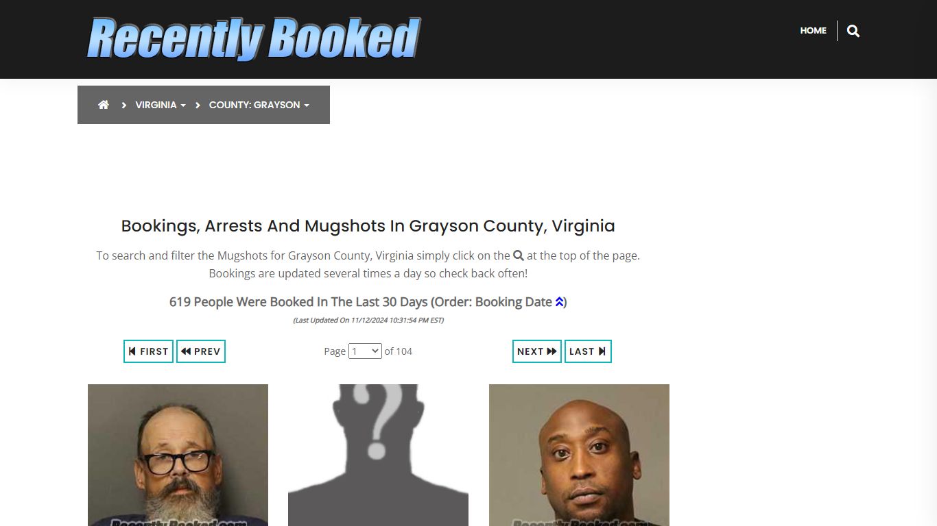 Bookings, Arrests and Mugshots in Grayson County, Virginia