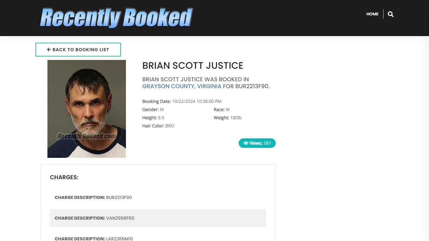 Recent Booking / Mugshot for BRIAN SCOTT JUSTICE in Grayson County ...